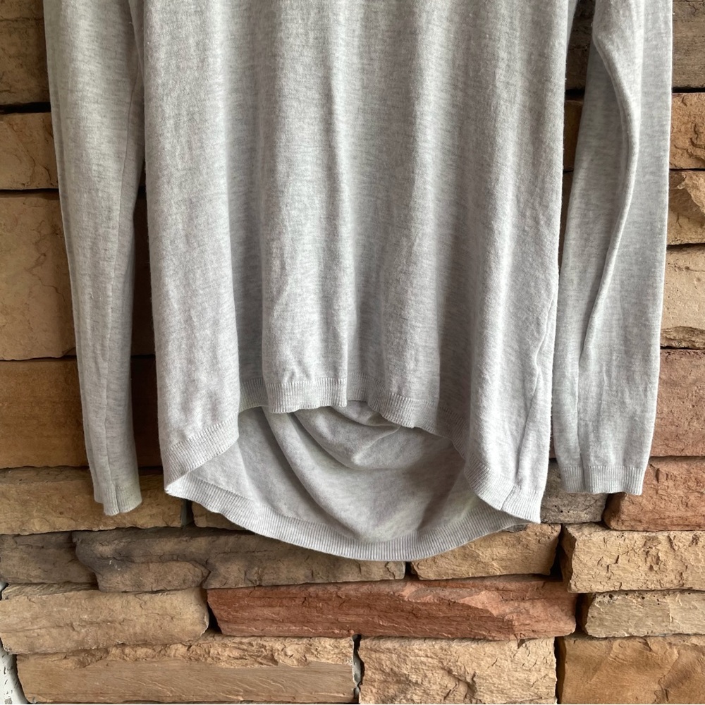 Fabletics Light Gray Thin Knit Open Back Sweater … - image 4